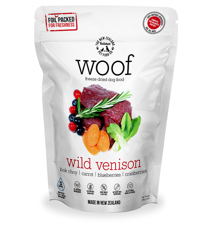 Woof Freeze Dried Venison Dog Food