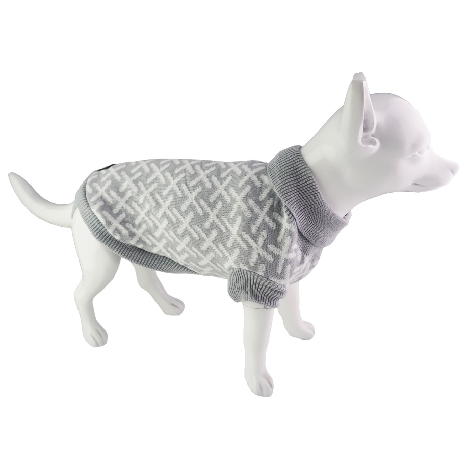 grey dog jumper