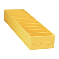 Groomtech Standard Blade Caddy Single Row 10pcs - Lemon Yellow