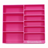 Groomtech Wide Comb Attachment 10pcs Caddy - Magenta