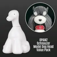 OPAWZ Schnauzer Head Model & Wig Value Pack