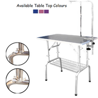 TCS Quality Pet Grooming Height Adjustable Table - Medium - Purple