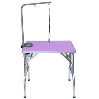 TCS Quality Pet Grooming Table with Adjustable Height Legs - Small PURPLE